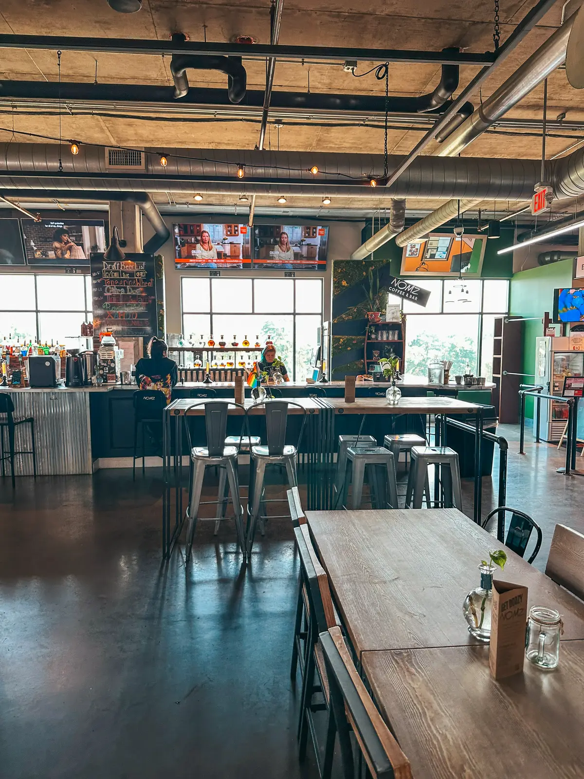 Dining area at the Northside Marketplace in Akron Ohio