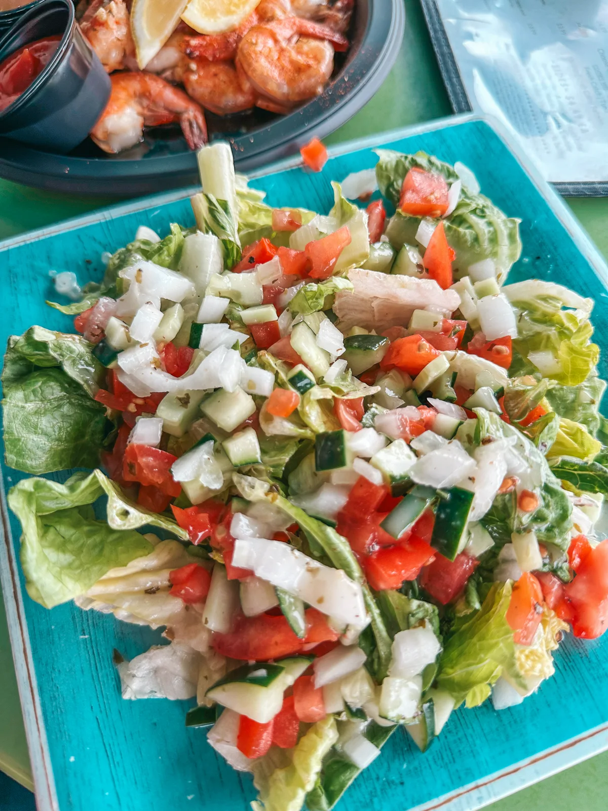 House salad with key lime vinagerette from Olde Bay Cafe in Dunedin