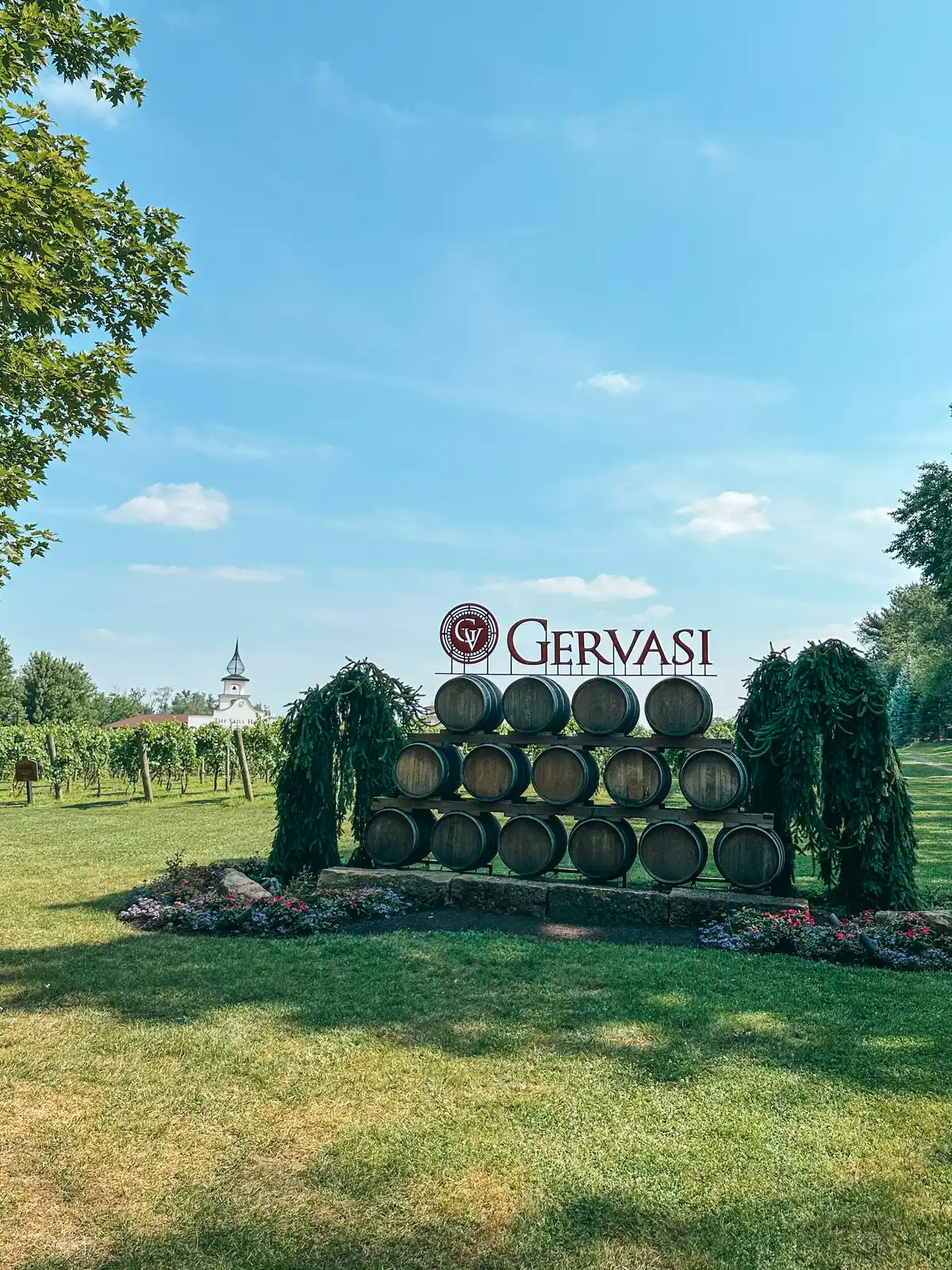 View of vineyards at Gervasi Vineyard in Canton Ohio