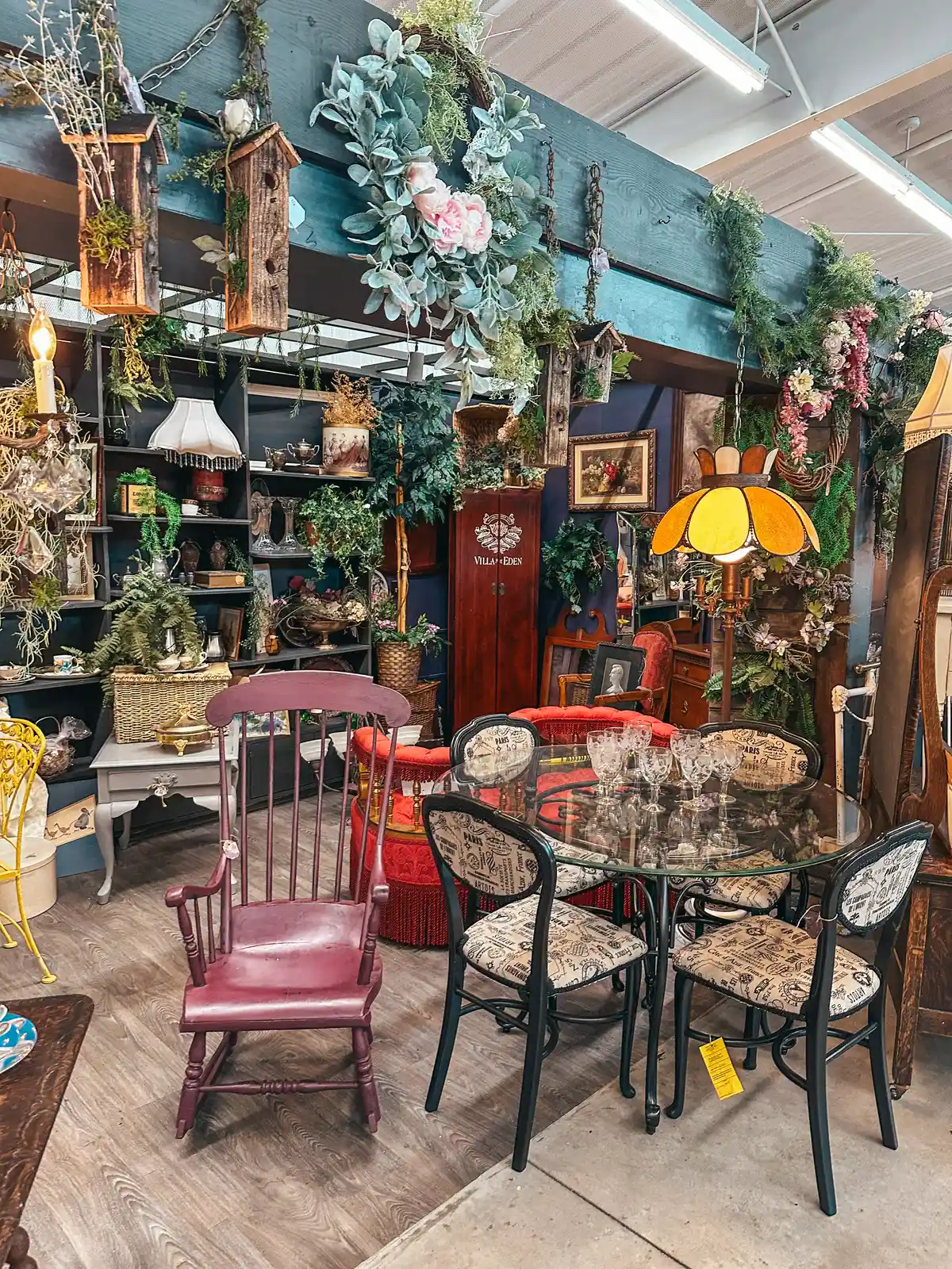 Vintage furniture finds at Hartville Marketplace and Flea Market in Hartville Ohio