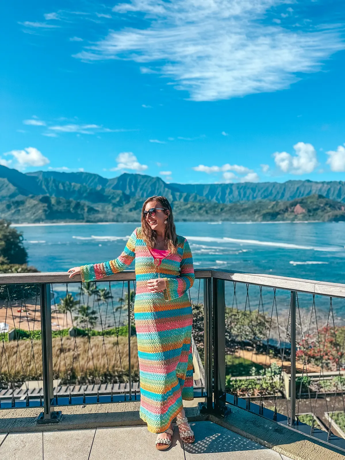 Woman posing at 1 Hotel Hanalei Bay on Kauai