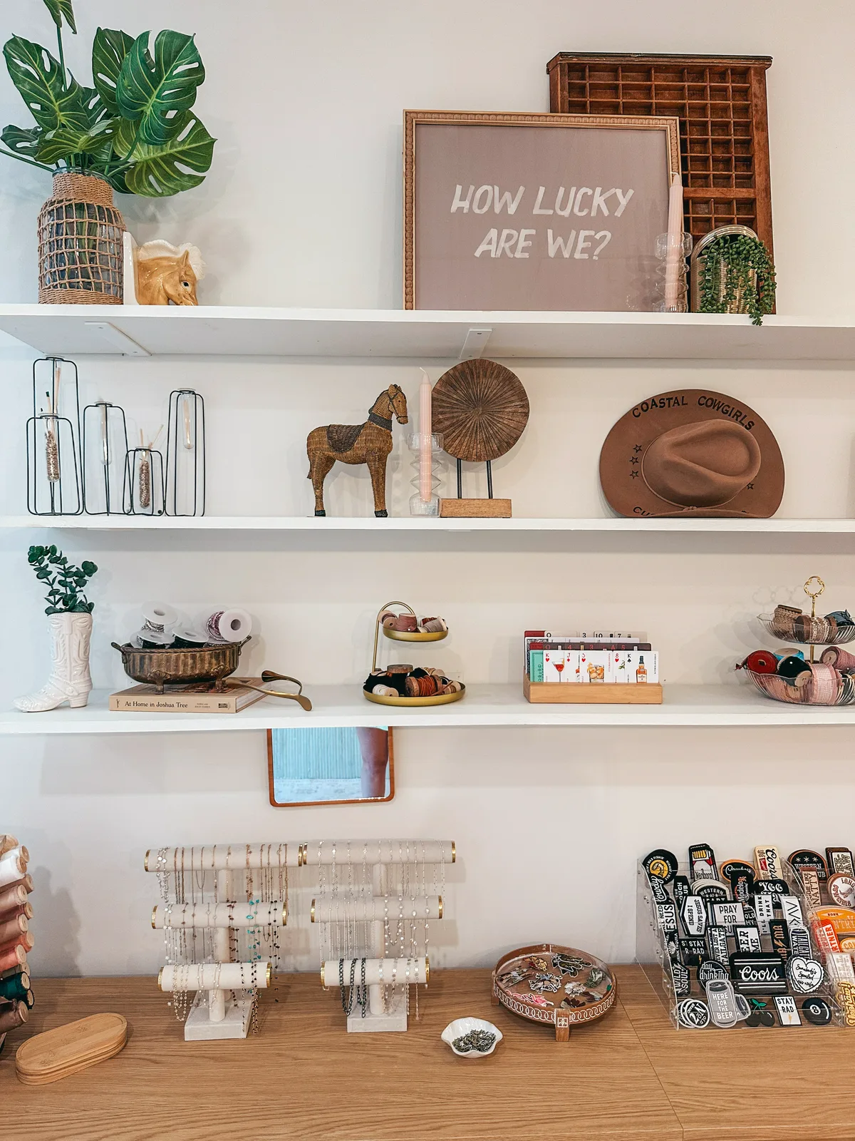 Decor and customizations at Coastal Cowgirls Collective in Hyde Park Tampa