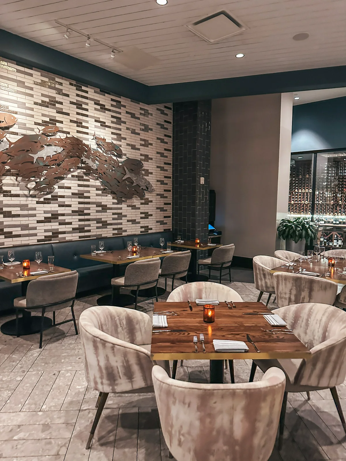 Dining area at The Silver King Ocean Brasserie in Fort Myers Florida