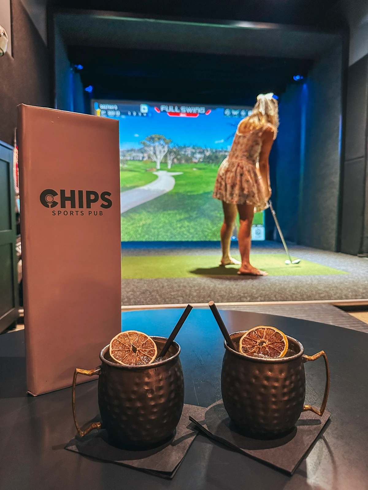 Drinks and Topgolf Swing Suite at Chips Sports Pub in Fort Myers