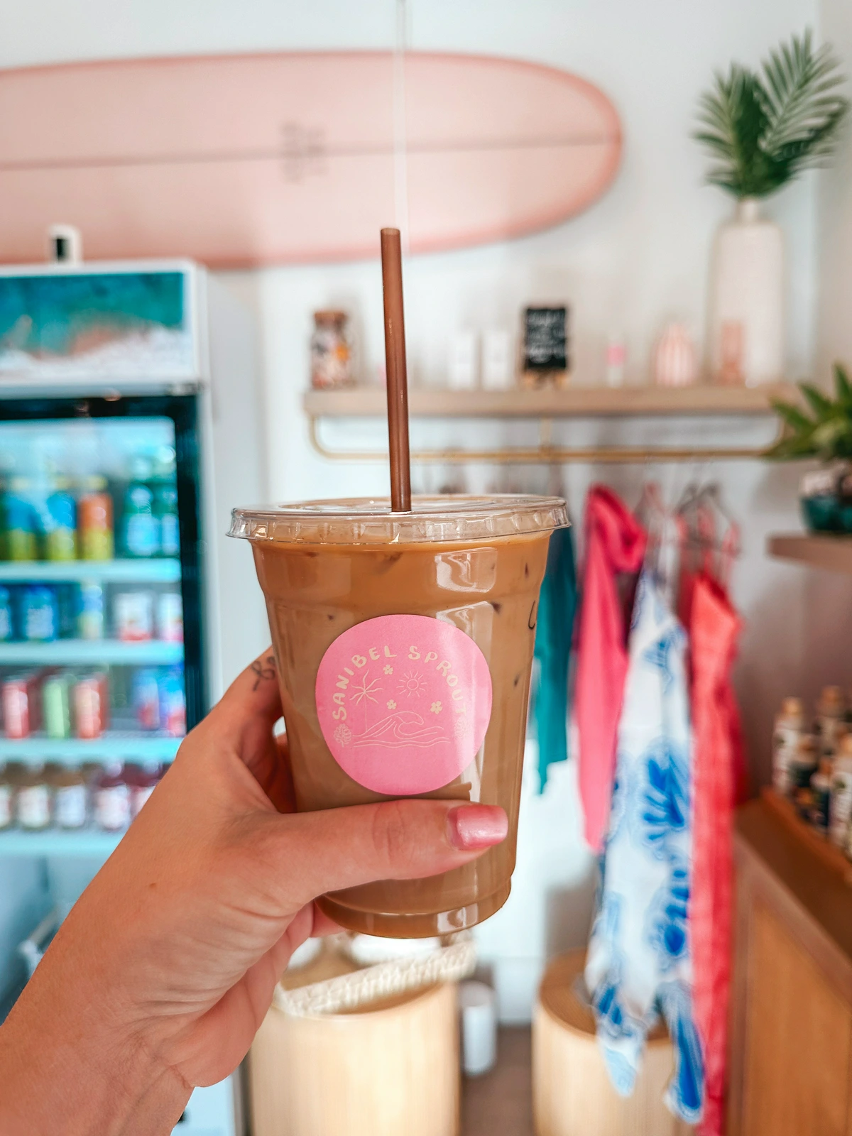 Iced latte from The Sanibel Sprout in Sanibel