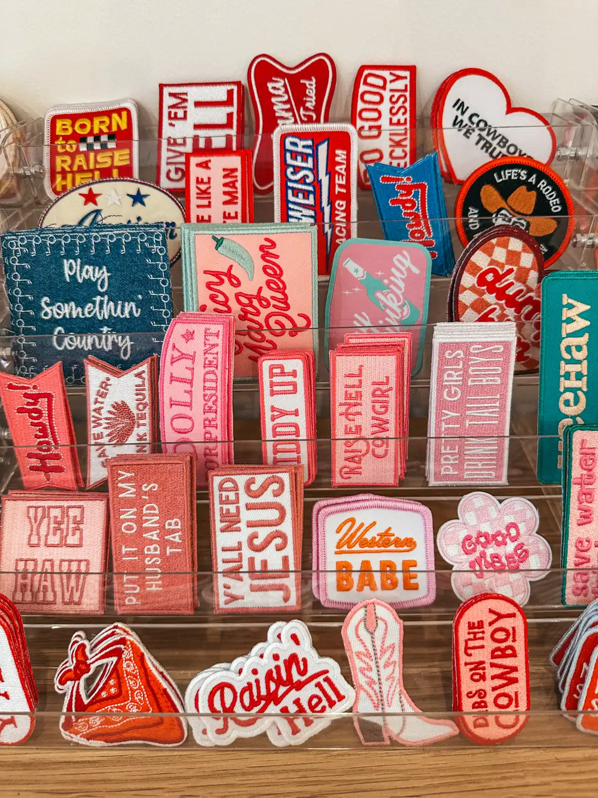 Patch options at Coastal Cowgirls Collective in Hyde Park Tampa
