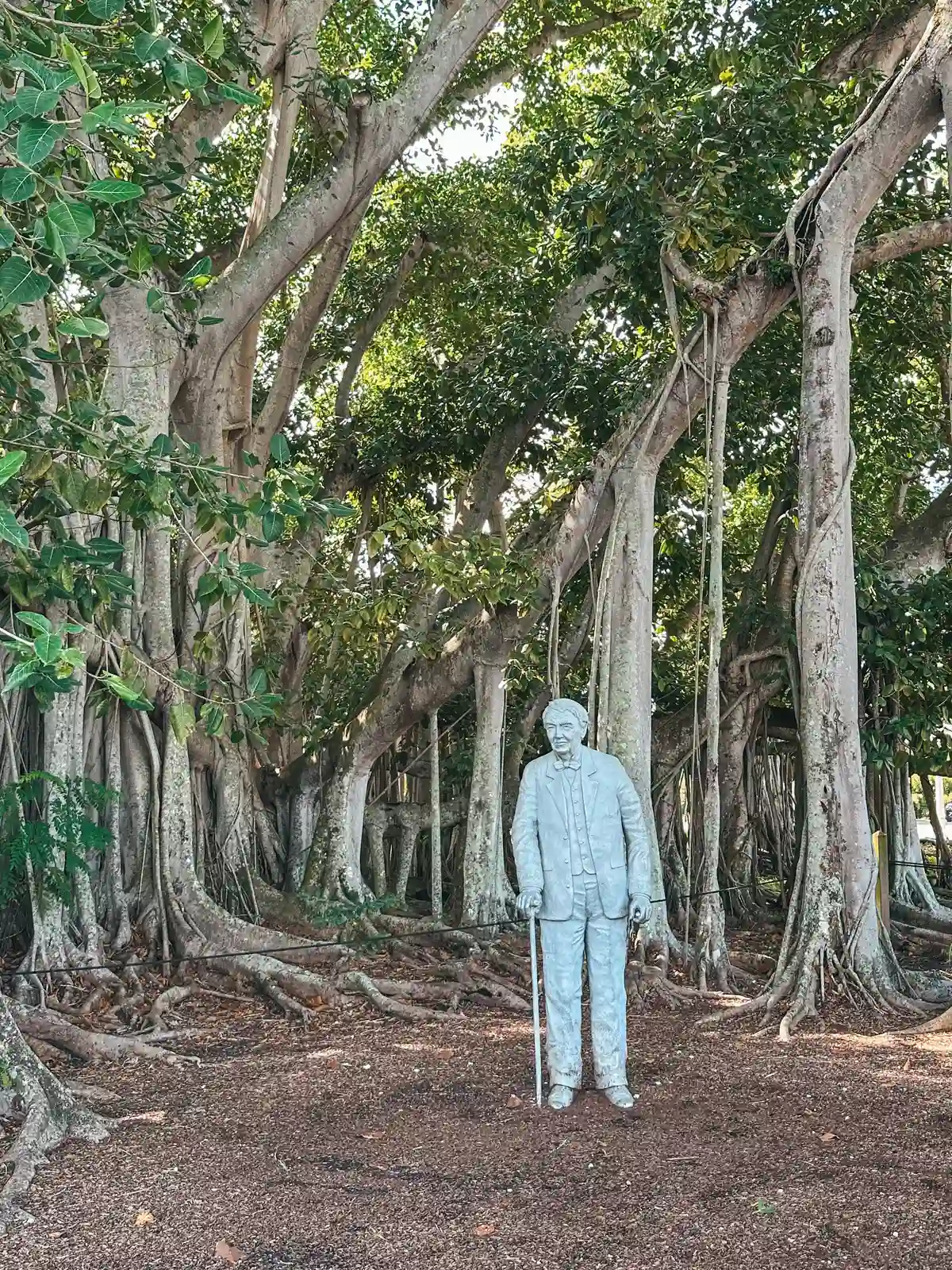 Statue of Thomas Edison at Edison and Ford Winter Estates in Fort Myers