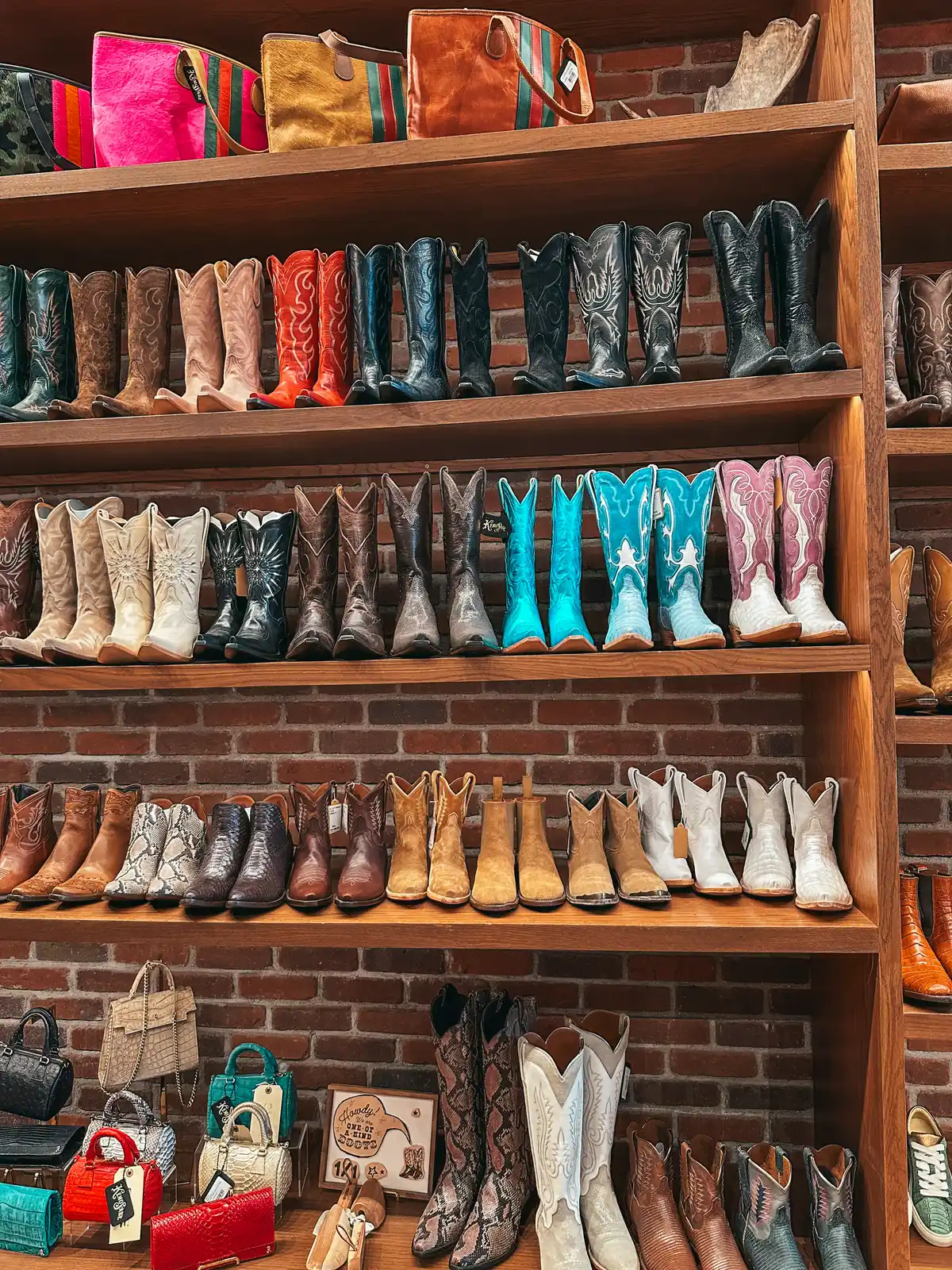 Cowboy Boot Wall At Kemo Sabe In Jackson Wyoming