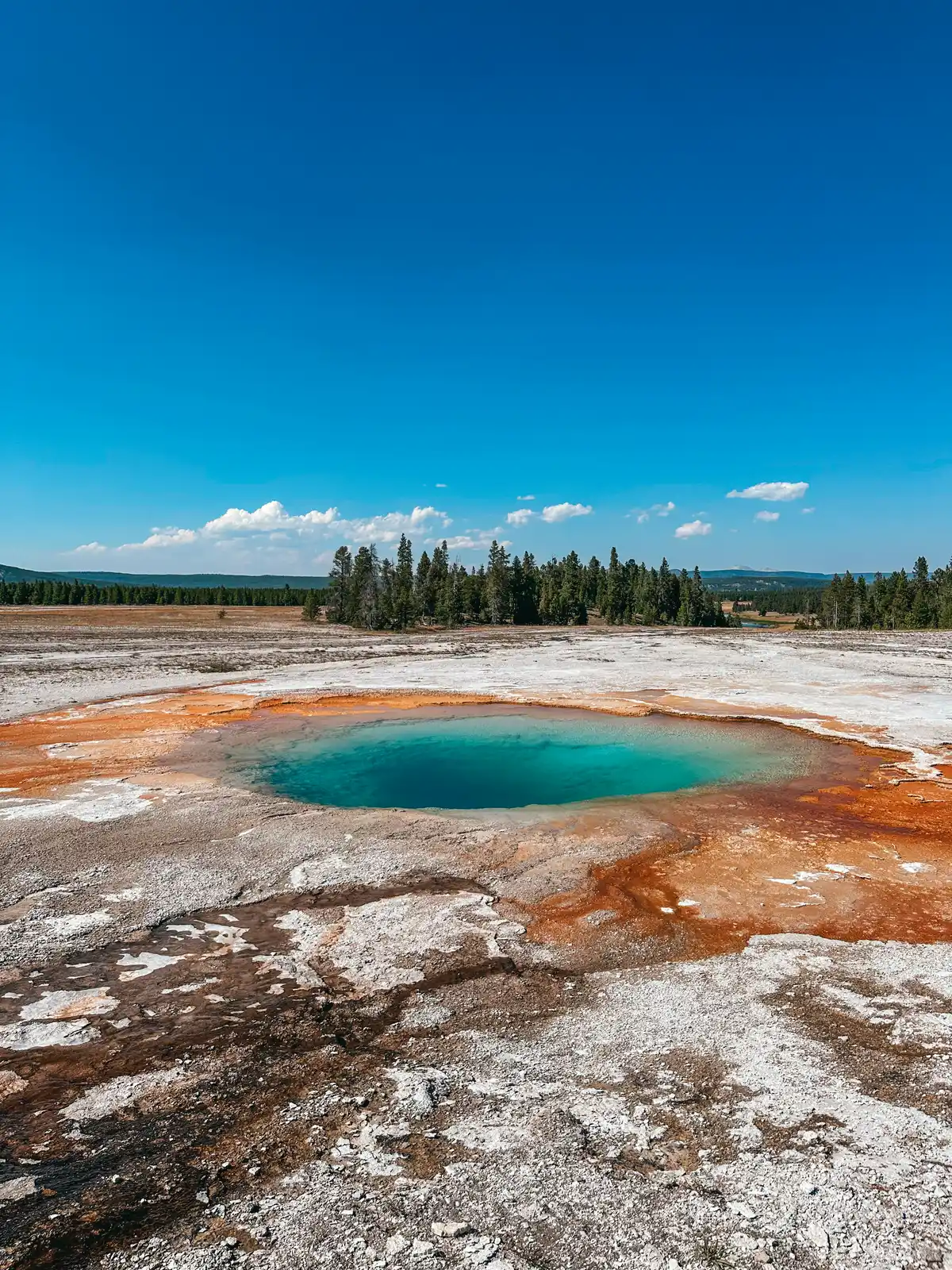Opal Pool On The Midway Geyser Basin Trail in Yellowstone National Park