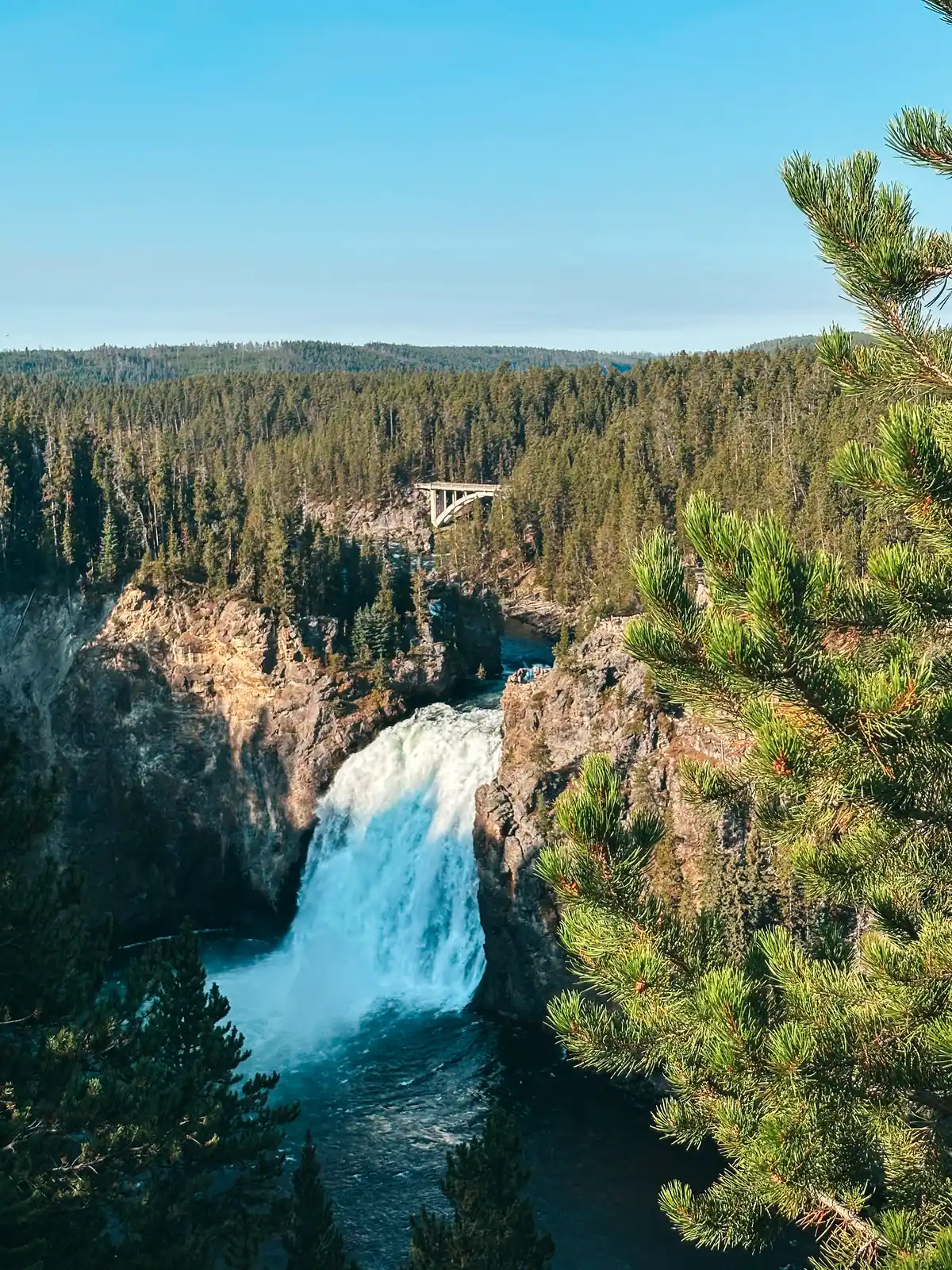Upper Falls Viewpoint At Yellowstone National Park