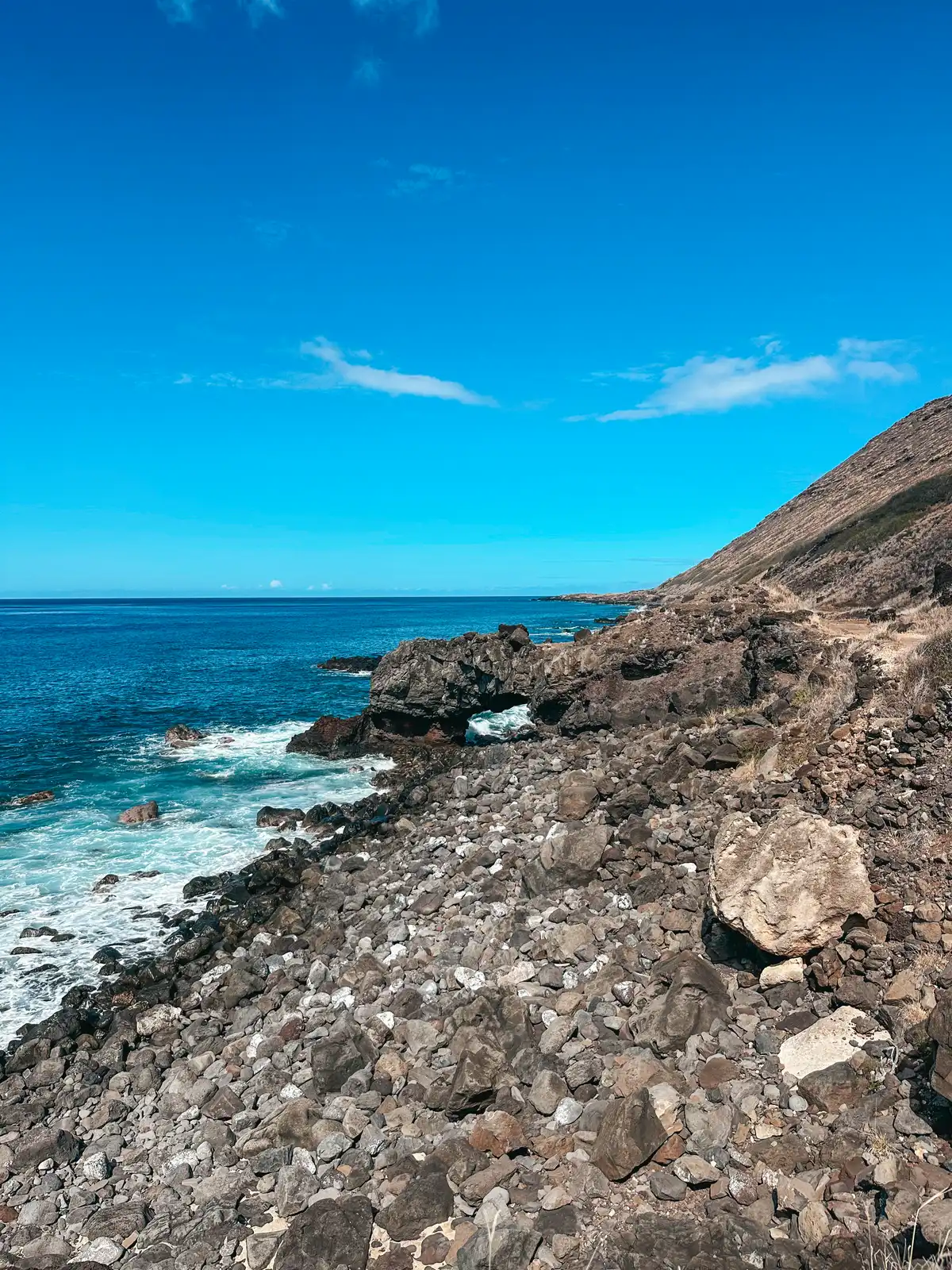 Arch Along Kaena Point Trail On Oahu