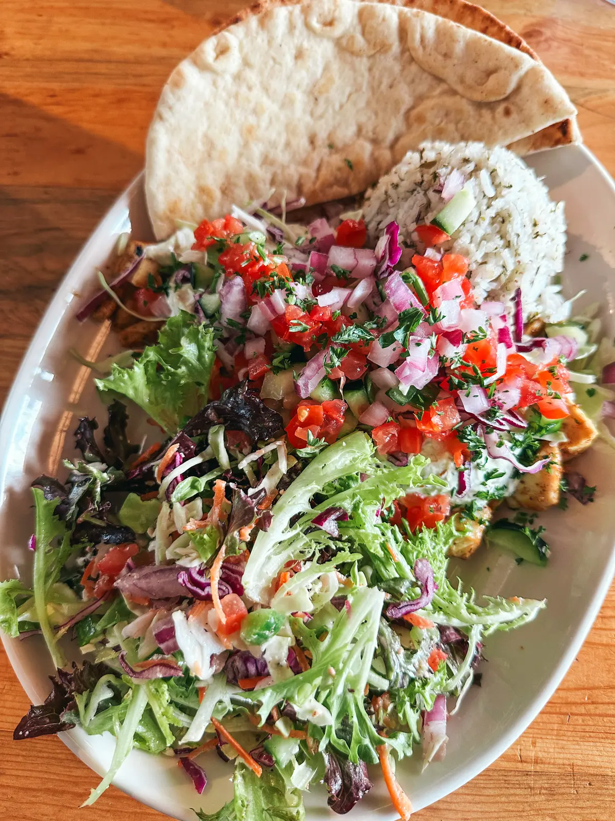 Chicken Gyro Plate From Backslope Brewing In Columbia Falls Montana