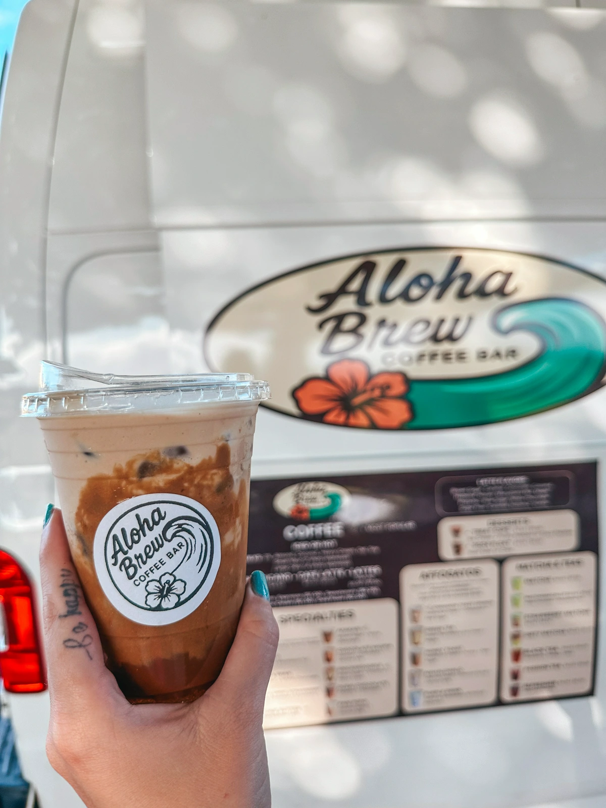 Cookie Butter Iced Latte From Aloha Brew Coffee Bar In Kapolei