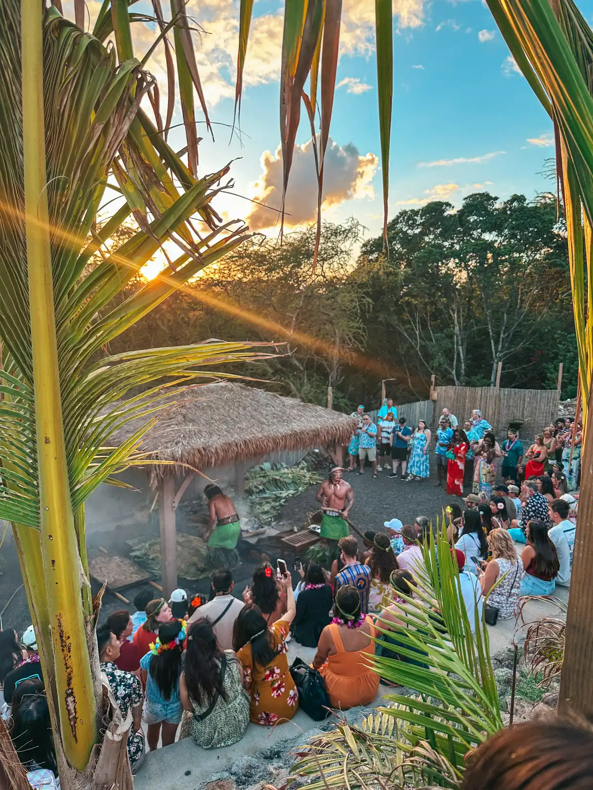 Demonstration At Mauka Warriors Luau On Oahu