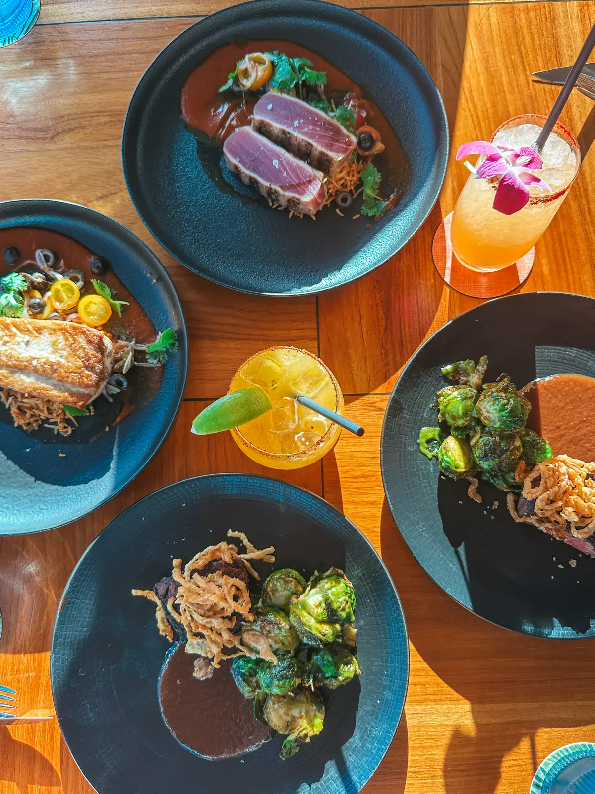 Dinner Spread At Minas Fish House At The Four Seasons In Ko Olina