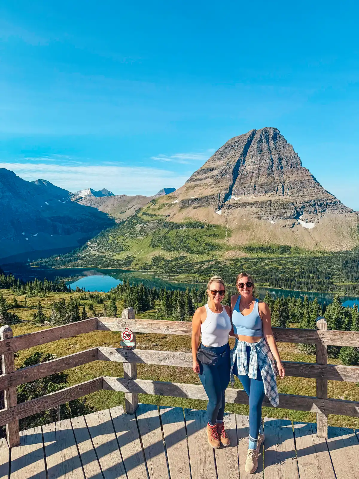 Friends At Hidden Lake Overlook In Glacier National Park