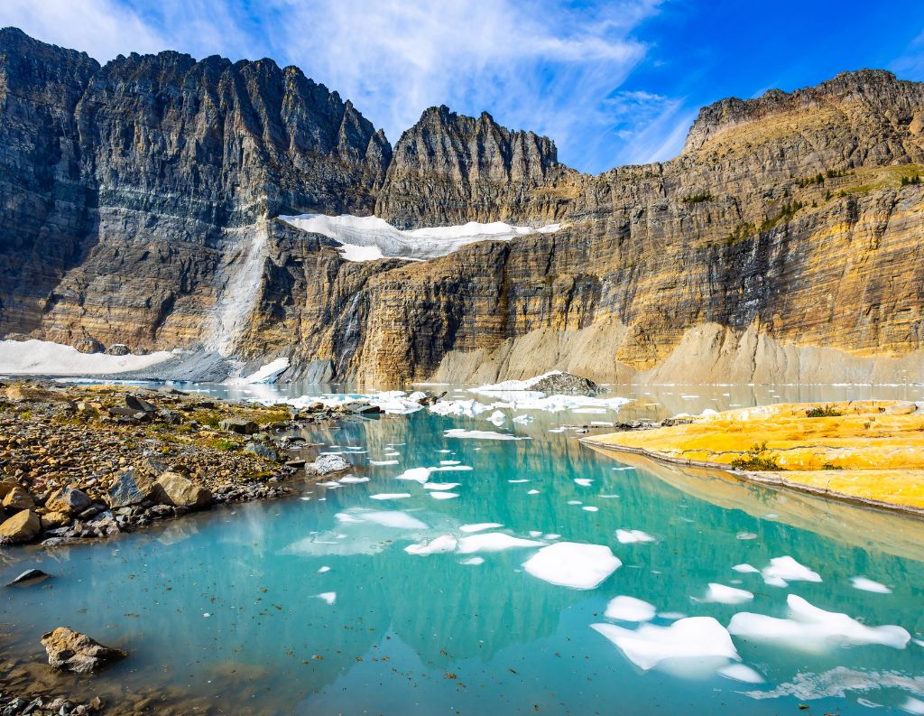 Grinnell Glacier At Glacier National Park