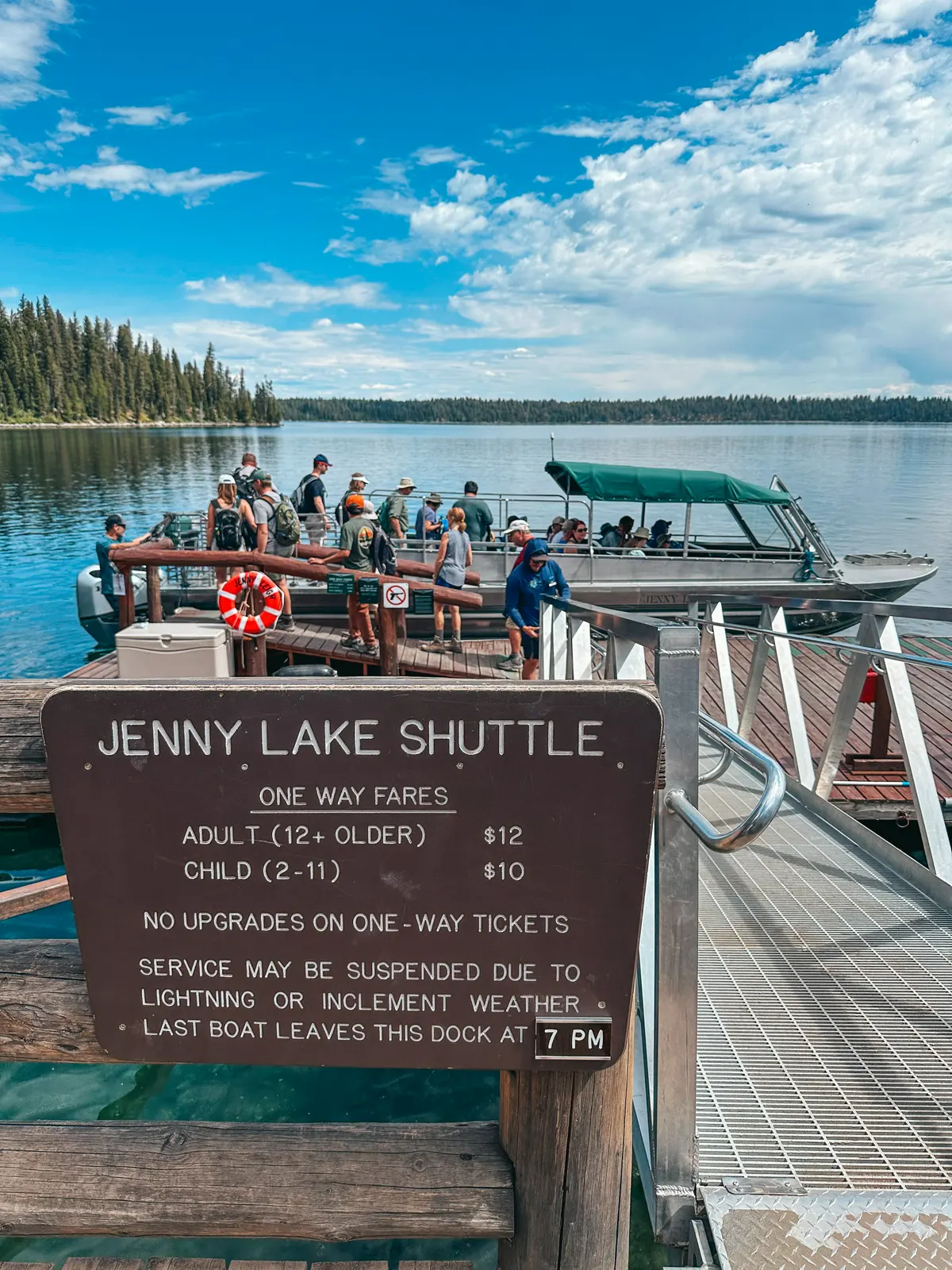 Jenny Lake Shuttle At Grand Teton National Park