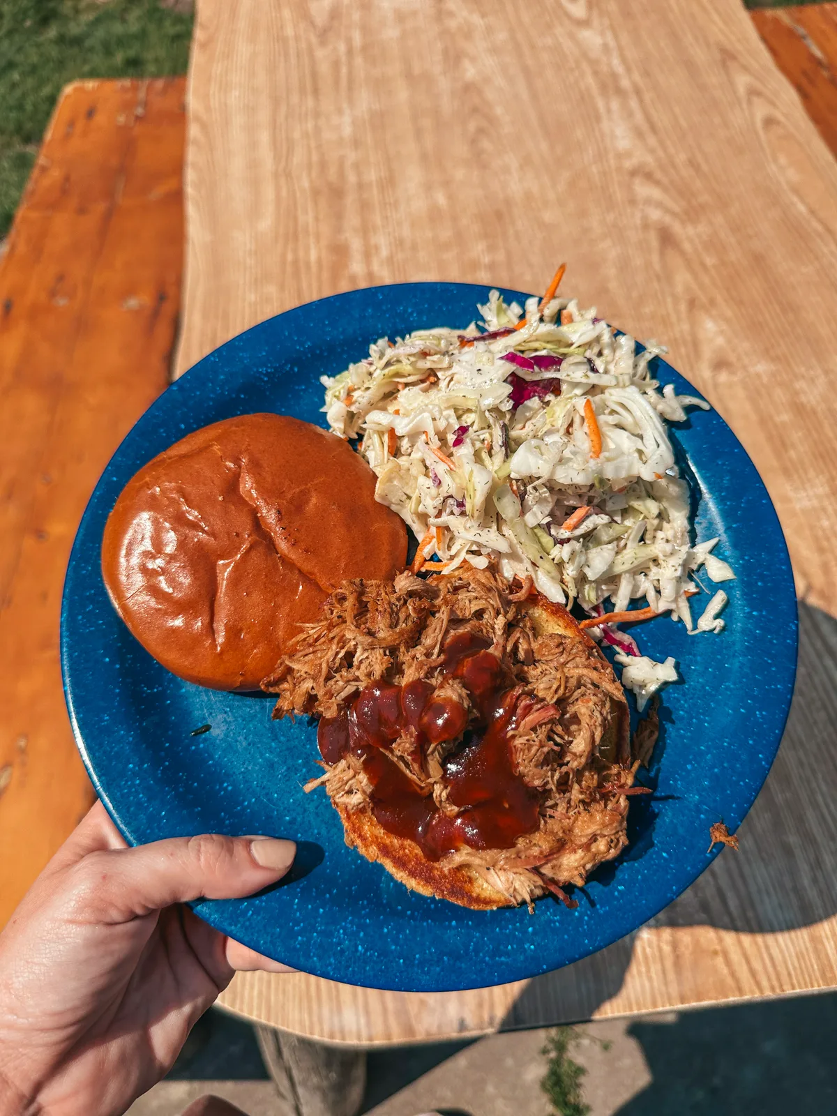 Pulled Pork Sandwich From Dornans Chuckwagon At Grand Teton National Park
