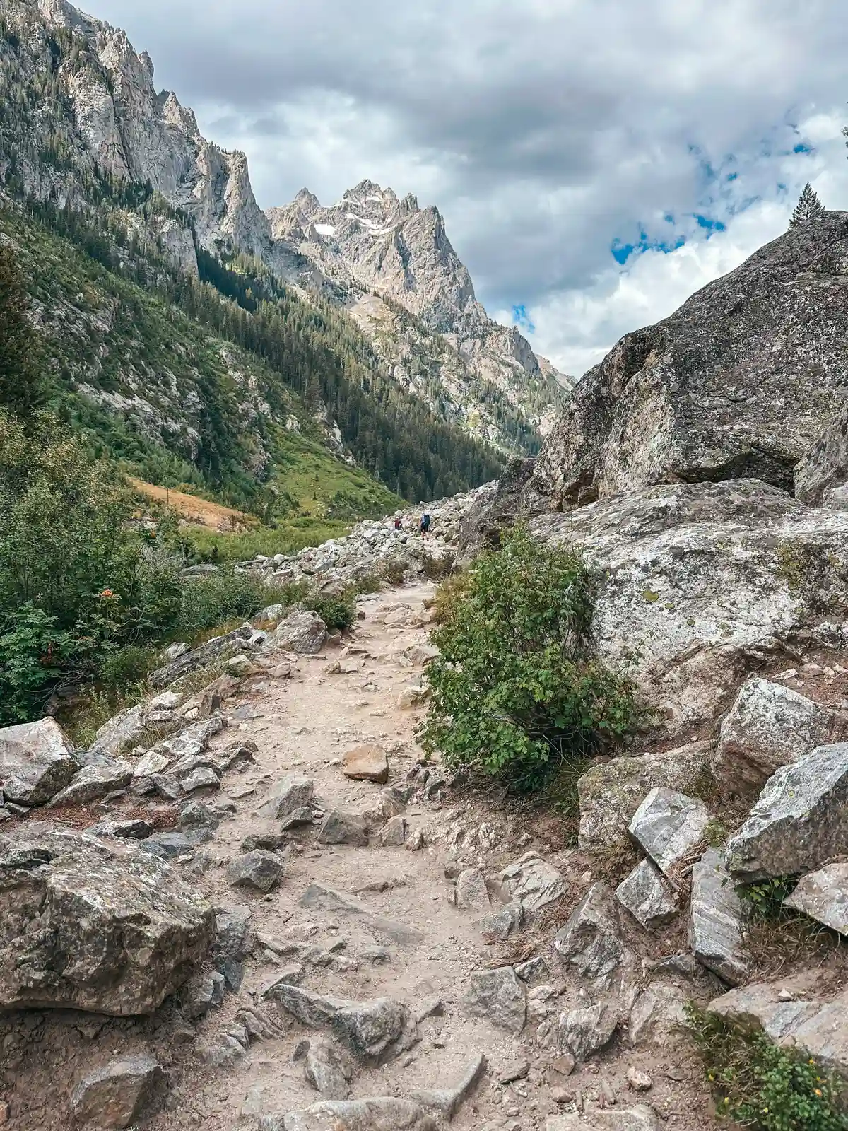 Rocky Path On The Cascade Canyon Trail In Grand Teton National Park