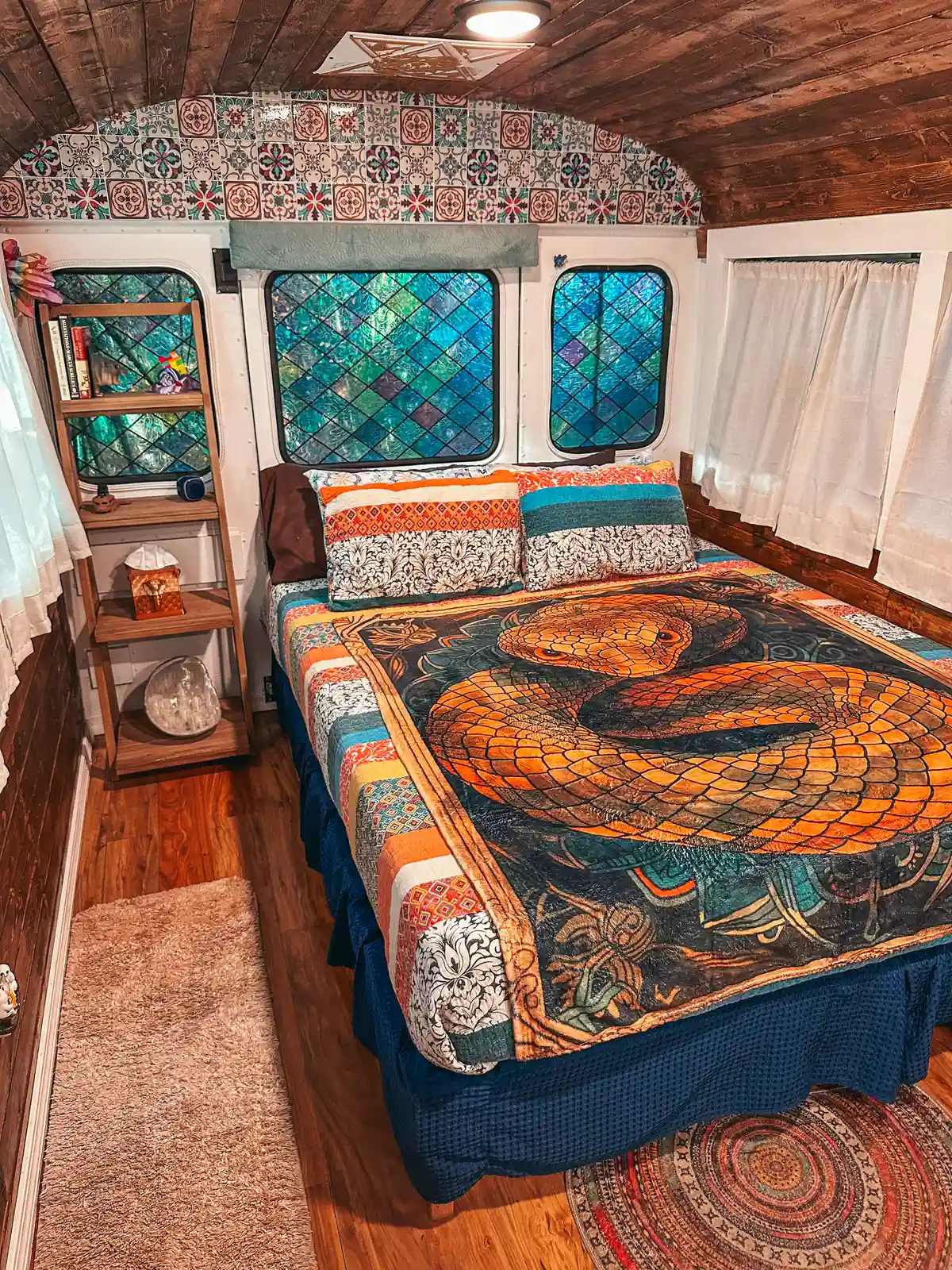 Bedroom Inside Cozy AF Medusa Bus Unique Airbnb In Tampa
