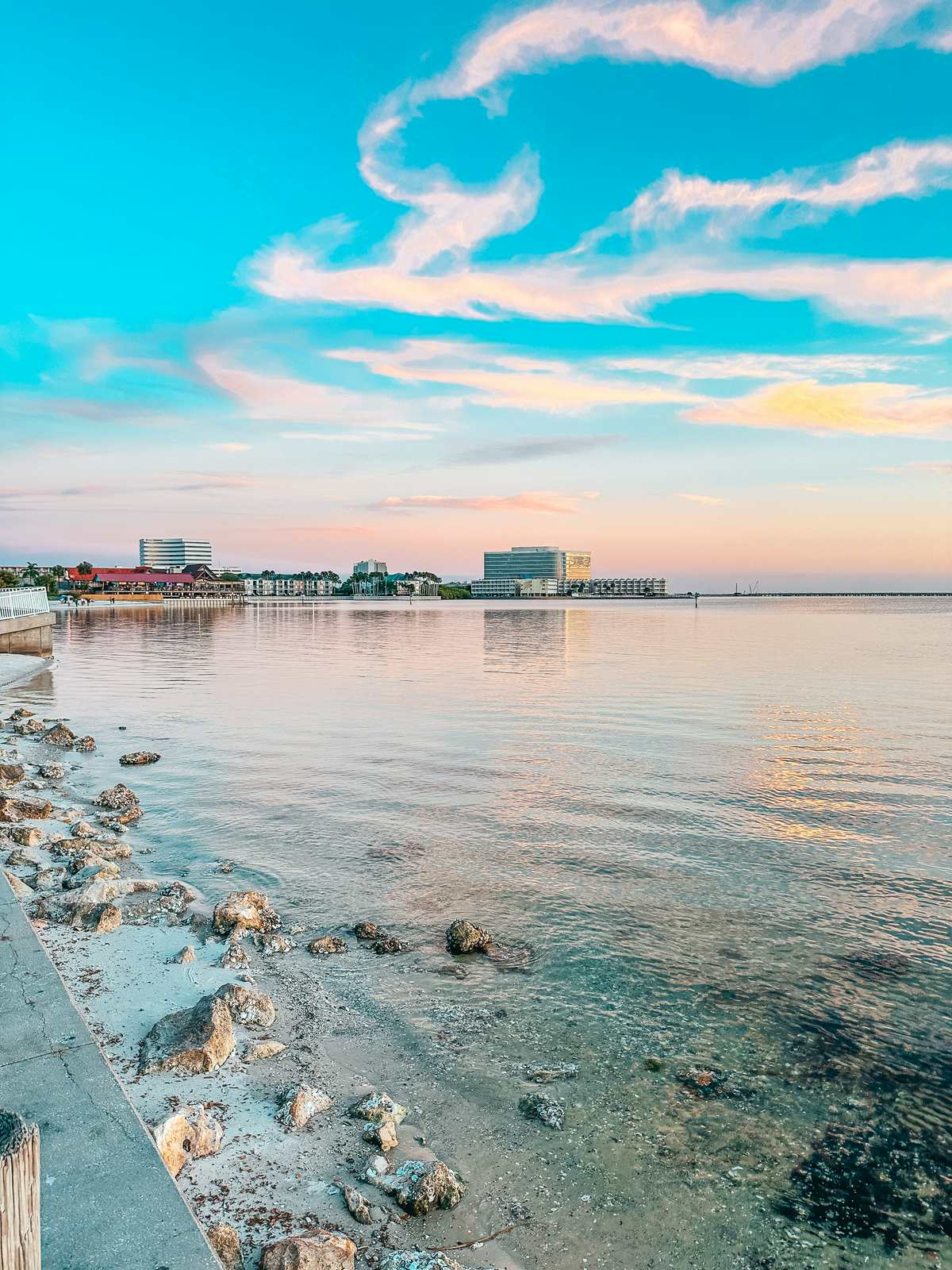Ben T Davis Beach In Tampa At Sunset