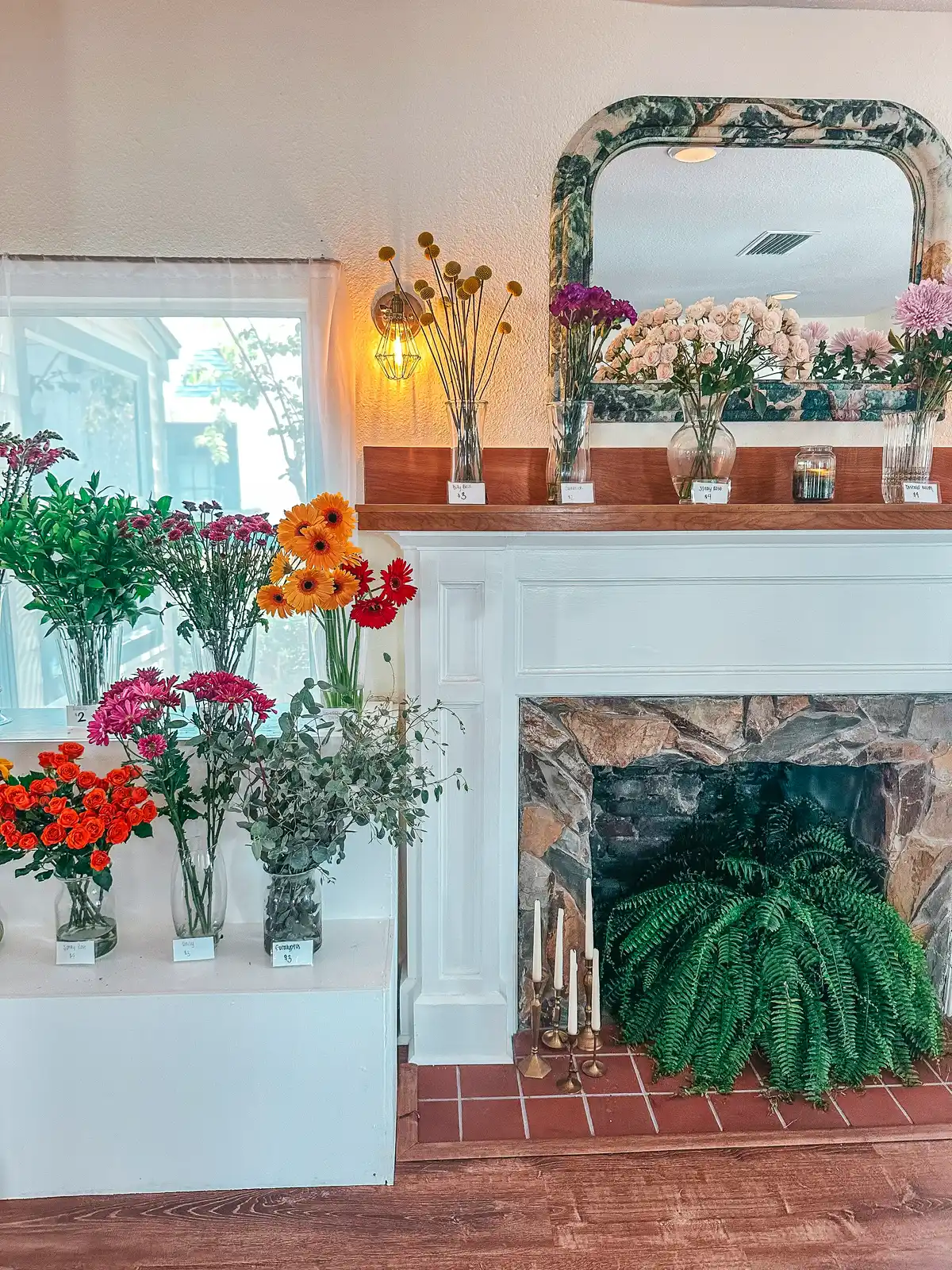 Build Your Own Bouquet Area At Pistil House St Pete