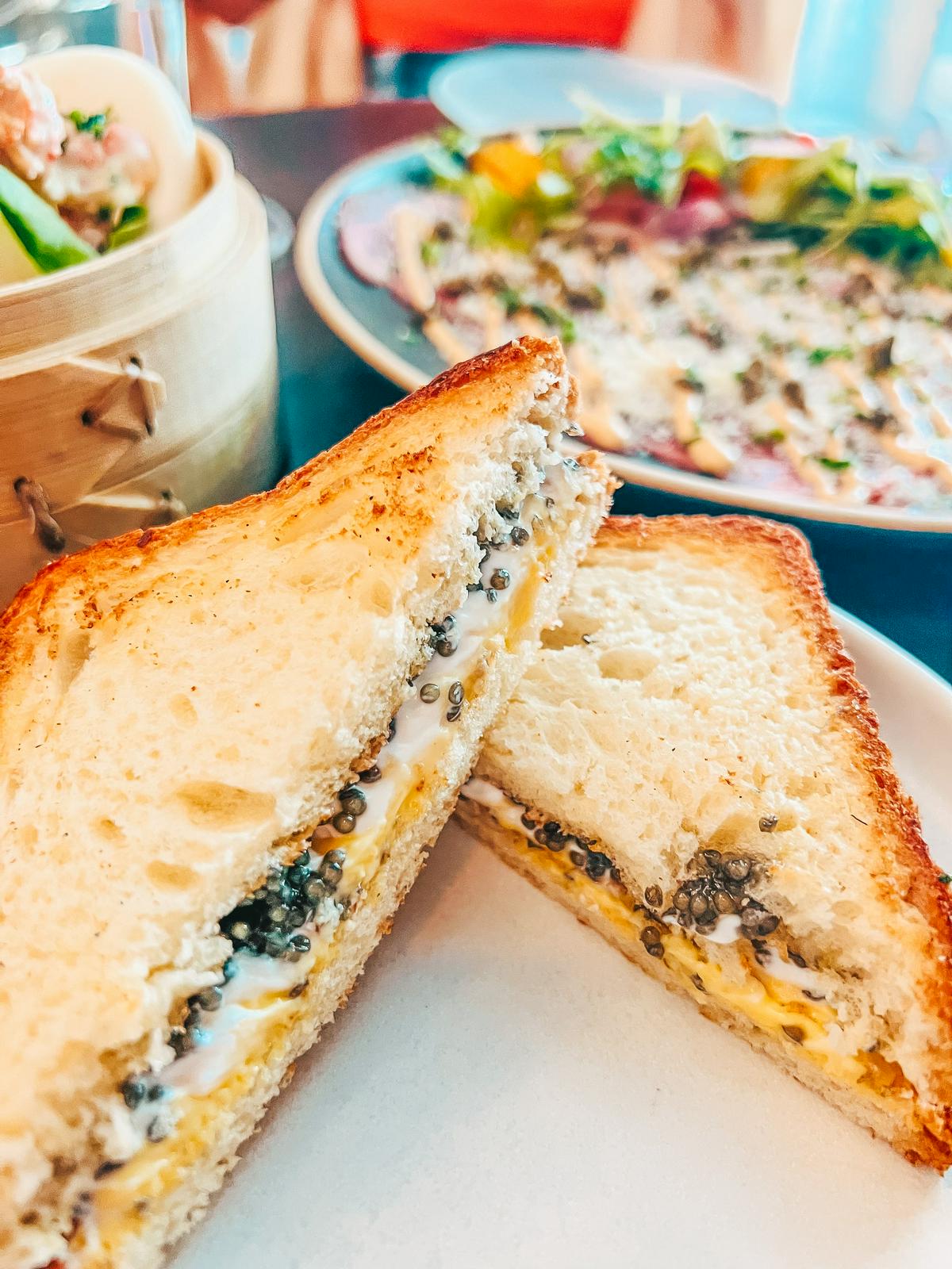 Caviar Sandwich At Bouzy In Hyde Park Village Tampa 1