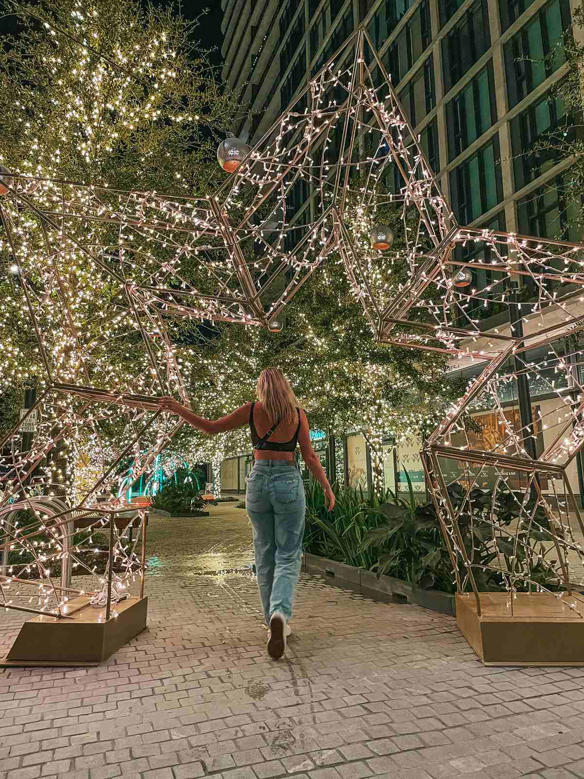 Christmas Lights On Water Street In Tampa