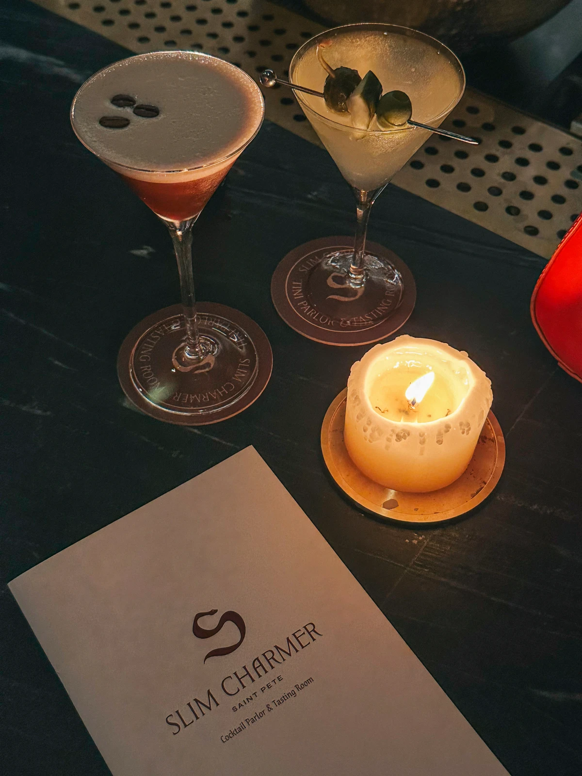 Dirty Spice And Espresso Martini From Slim Charmer In Downtown St Pete