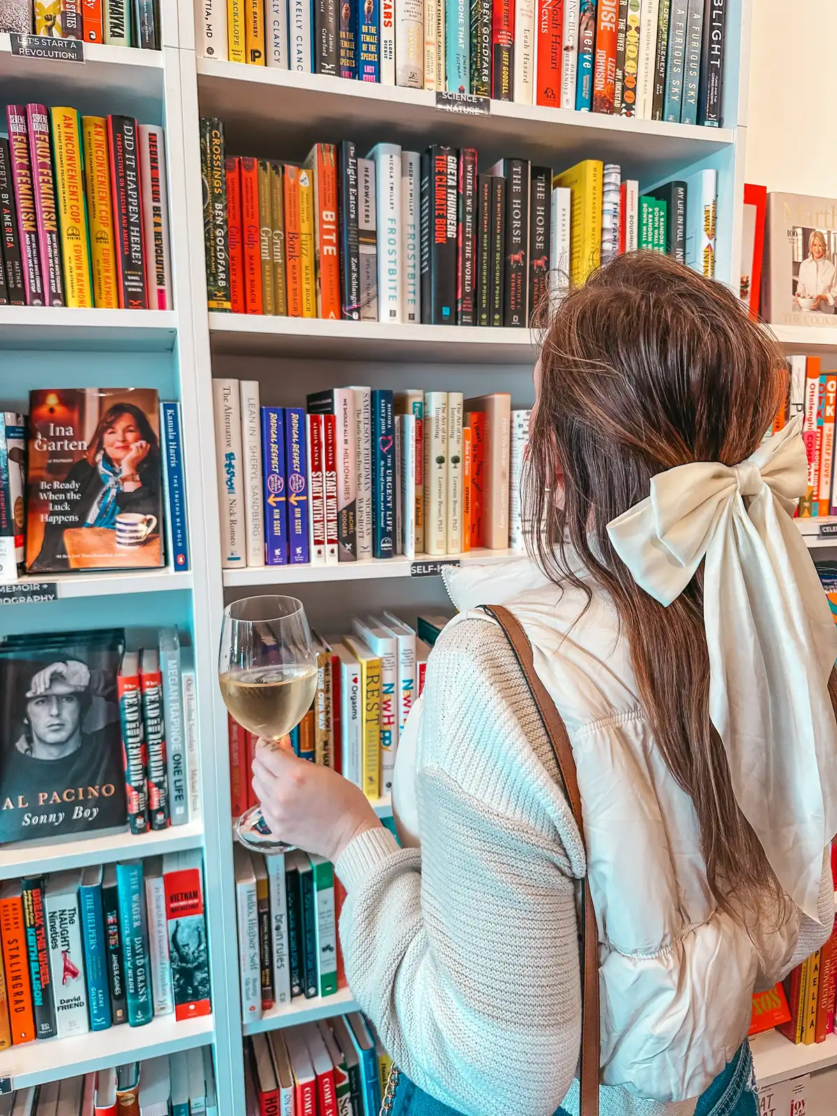 Drinking Wine And Checking Out Books At Book And Bottle In St Pete