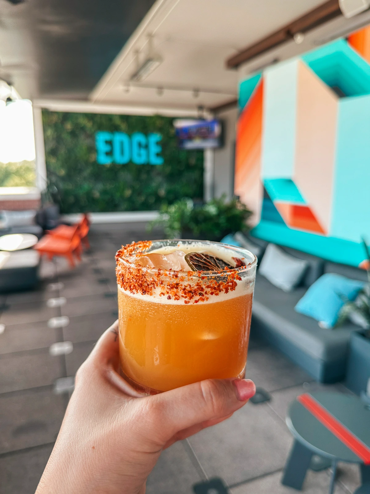 Passion Fruit Mocktail From Edge Rooftop Bar In Tampa