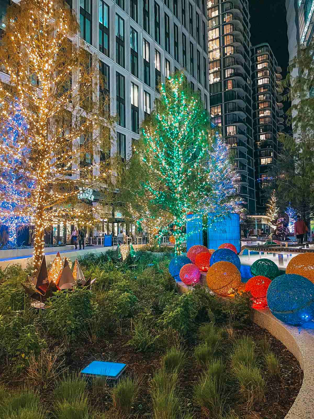 Tampa Water Street Christmas Lights