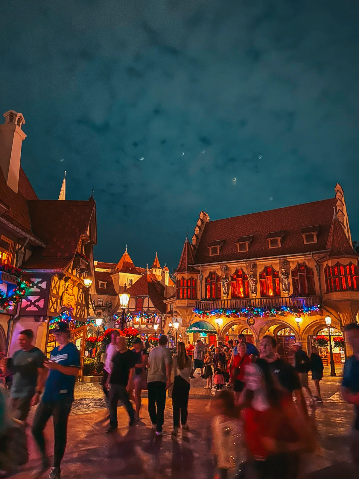 Germany Pavilion In Epcot At Night