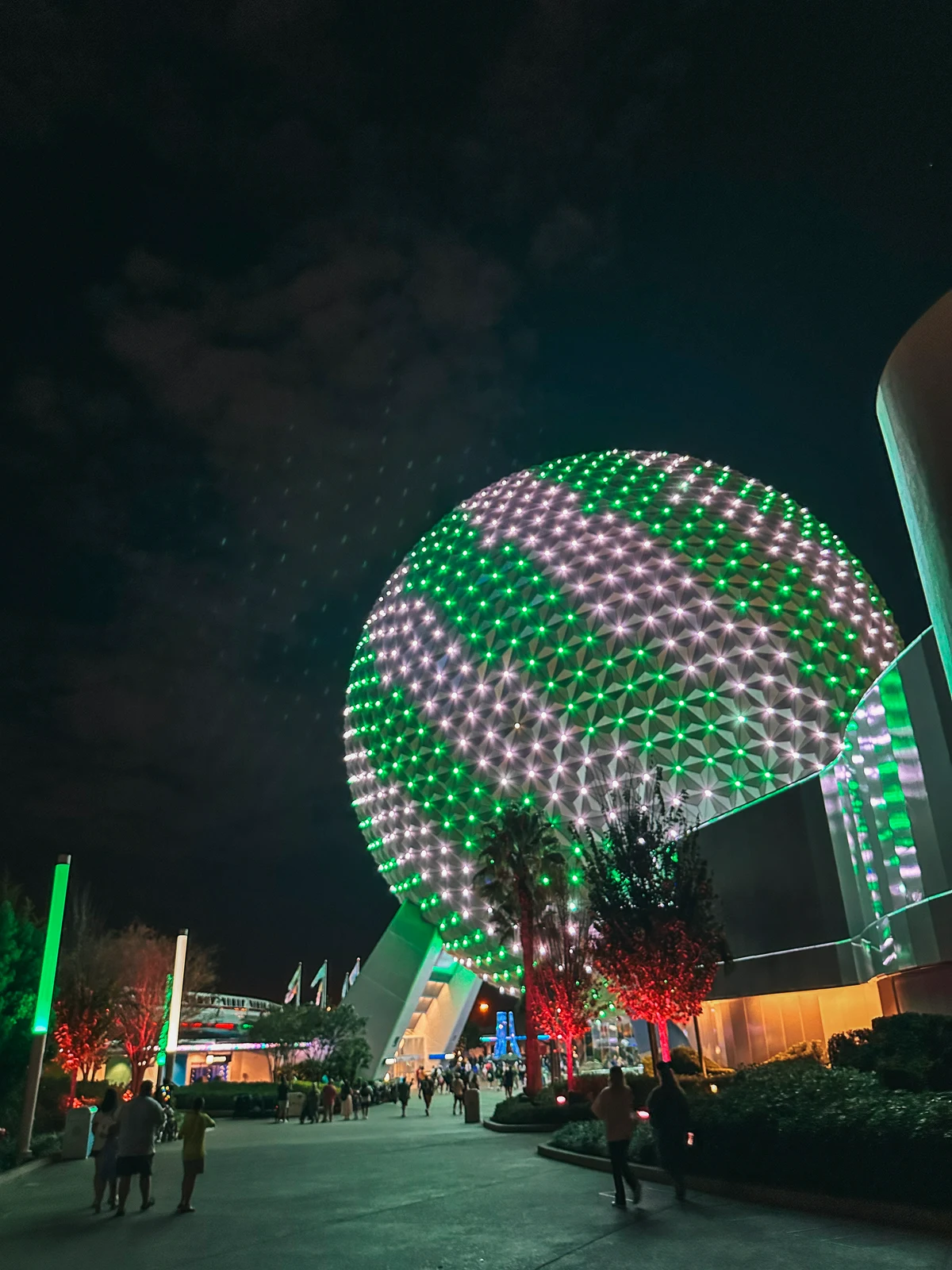 Spaceship Earth At Epcot Walt Disney World At Night
