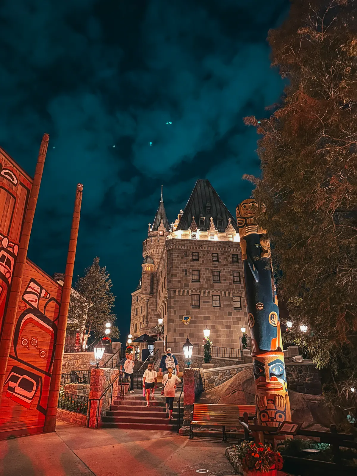 Vibe Of Canada Pavilion In Epcot At Night