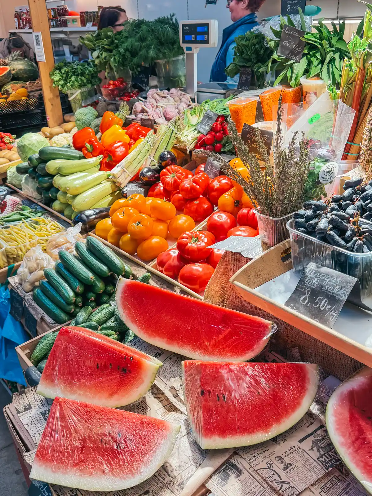 Fresh produce from Agenskalns Market in Riga Latvia Fresh Produce From Agenskalns Market In Riga Latvia