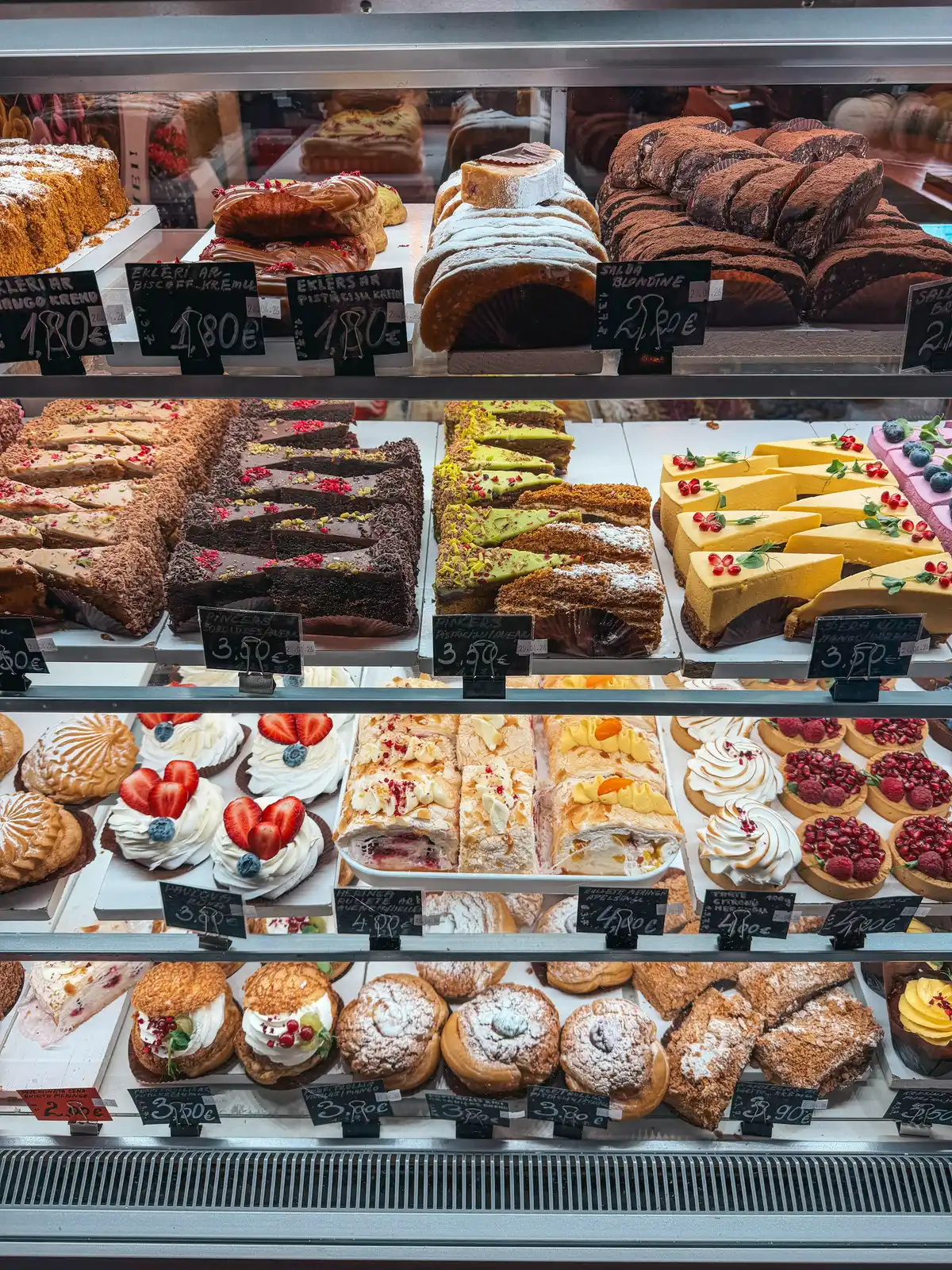Pastries and baked goods at Agenskalns Market in Riga Latvia Pastries And Baked Goods At Agenskalns Market In Riga Latvia